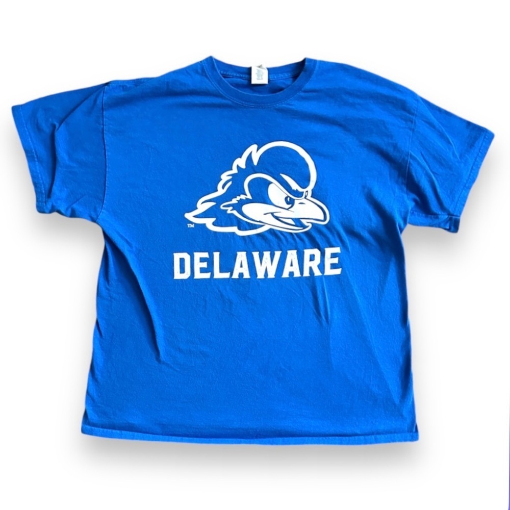University of Delaware Blue Hens Royal Blue T-Shirt Men’s/Unisex Size XL Sporty
